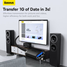 USB удлинитель Baseus AirJoy Series USB3.0 to USB3.0 Extension кабель 0.5м Черный