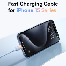 Кабель Baseus Discolor Series Fast Charging Data Cable Type-C to Type-C 100W 20V 5A 1m Голубой