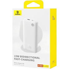 УМБ Baseus Airpow Lite 10000mAh 15W 3A USB+Type-C Білий