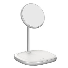 Беспроводное зарядное устройство Baseus Swan Magnetic с функцией MagSafe и Qi 15W Белый