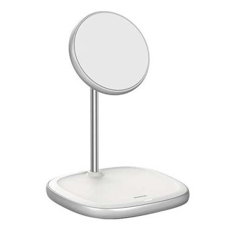 Беспроводное зарядное устройство Baseus Swan Magnetic с функцией MagSafe и Qi 15W Белый