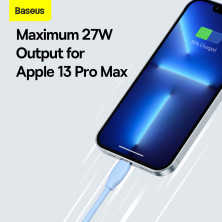 Кабель Baseus Jelly Liquid Silica Gel Fast Charging Data Cable Type-C to Lightning PD 20W 2m Голубой