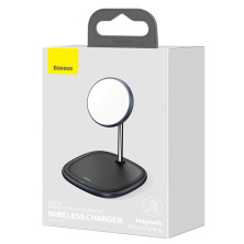 Беспроводное зарядное устройство Baseus Swan Magnetic с функцией MagSafe и Qi 15W Черный