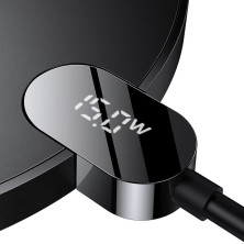 Беспроводное зарядное устройство Baseus LED Display Gen 2 Wireless Charger с технологией Qi 15W Черный