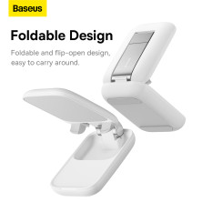 Подставка для телефона настольная Baseus Seashell Series Folding Phone Stand Белый