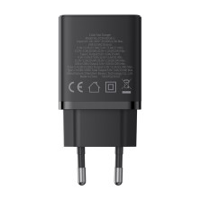 Мережевий зарядний пристрій Baseus Cube Fast Charger QC3.0+PD3.0 30W 2USB+Type-C 3A Чорний