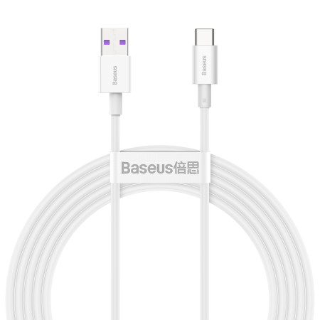 Кабель Baseus Superior Series Fast Charging Data Cable USB to Type-C 66W 11V 6A 2m Белый