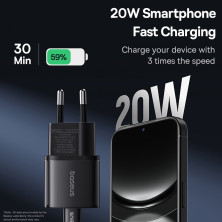 Сетевое зарядное устройство Baseus GaN5S Fast Charger 1C PD3.0 20W Type-C 3A Черный