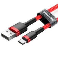 Кабель Baseus Cafule Cable USB to Type-C QC3.0 2A 2m Червоний