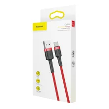 Кабель Baseus Cafule Cable USB to Type-C QC3.0 2A 2m Червоний