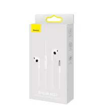 Навушники Baseus Encok H17 Lateral in-ear Wired Earphone jack 3.5 mm Білий