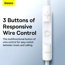 Наушники Baseus Encok C17 Lateral in-ear Wired Earphone Type-C Белый