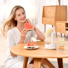 Вентилятор портативний Baseus Hermit Desktop Wireless Charger Fan настільний з функцією бездротової зарядки Qi 10W Білий