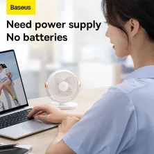 Вентилятор портативний Baseus Serenity Desktop Fan настільний Білий