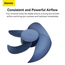 Вентилятор портативний Baseus Serenity Desktop Fan настільний Синій
