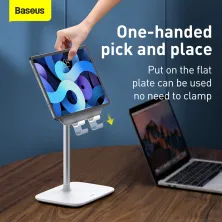 Подставка для телефона и планшета настольная Baseus Indoorsy Youth Tablet Desk Stand Telescopic Белый