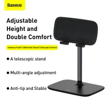 Підставка для телефона і планшета настільна Baseus Indoorsy Youth Tablet Desk Stand Telescopic Чорний