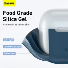 Чохол для AirPods 3 Baseus Super Thin Silica Gel Case Синій