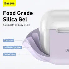 Чохол для AirPods 3 Baseus Super Thin Silica Gel Case Фіолетовий