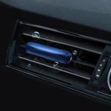 Ароматизатор в машину Baseus Graceful Car Fragrance Night Silver і 6 арома-картриджів Синій
