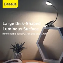 Лампа на прищіпці Baseus Comfort Reading Mini Clip Lamp з вбудованим акумулятором 350 mAh Сірий