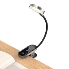 Лампа на прищіпці Baseus Comfort Reading Mini Clip Lamp з вбудованим акумулятором 350 mAh Сірий