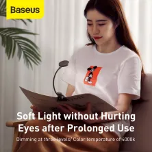 Лампа на прищіпці Baseus Comfort Reading Mini Clip Lamp з вбудованим акумулятором 350 mAh Сірий
