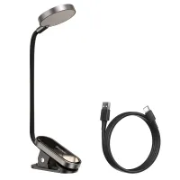 Лампа на прищіпці Baseus Comfort Reading Mini Clip Lamp з вбудованим акумулятором 350 mAh Сірий