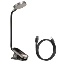 Лампа на прищепке Baseus Comfort Reading Mini Clip Lamp с встроенным аккумулятором 350 mAh Серый