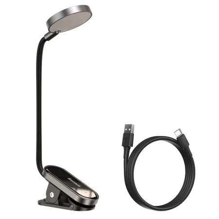 Лампа на прищіпці Baseus Comfort Reading Mini Clip Lamp з вбудованим акумулятором 350 mAh Сірий