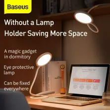 Настольная лампа на гибкой ножке Baseus Comfort Reading Charging Uniform Light Hose с встроенным аккумулятором 1800 mAh Белый