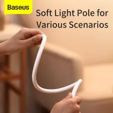 Настольная лампа на гибкой ножке Baseus Comfort Reading Charging Uniform Light Hose с встроенным аккумулятором 1800 mAh Белый