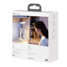 Настольная лампа на гибкой ножке Baseus Comfort Reading Charging Uniform Light Hose с встроенным аккумулятором 1800 mAh Белый