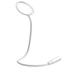 Настольная лампа на гибкой ножке Baseus Comfort Reading Charging Uniform Light Hose с встроенным аккумулятором 1800 mAh Белый