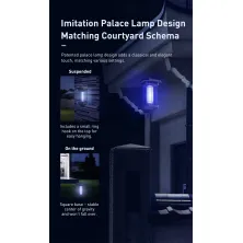 Лампа знищувач комах Baseus Pavilion Courtyard Mosquito Killer Lamp Чорний