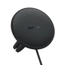 Беспроводное автомобильное зарядное устройство Baseus CW01 Magnetic Wireless Charging Car Mount 40W с функцией MagSafe и Qi 15W+USB 25W Черный