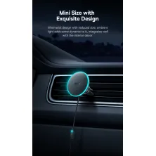 Бездротовий автомобільний зарядний пристрій Baseus CW01 Magnetic Wireless Charging Car Mount 40W з функцією MagSafe і Qi 15W+Type-C 25W Чорний