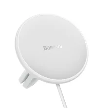 Беспроводное автомобильное зарядное устройство Baseus CW01 Magnetic Wireless Charging Car Mount 40W с функцией MagSafe и Qi 15W+USB 25W Белый