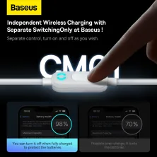 Беспроводное автомобильное зарядное устройство Baseus CW01 Magnetic Wireless Charging Car Mount 40W с функцией MagSafe и Qi 15W+USB 25W Белый