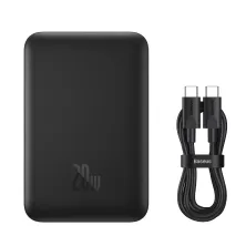 УМБ Baseus Magnetic Mini Wireless Fast Charge 2in1 10000mAh 20W 2.4A QC3.0+PD3.0 з Бездротовою зарядкою Qi 15W Чорний