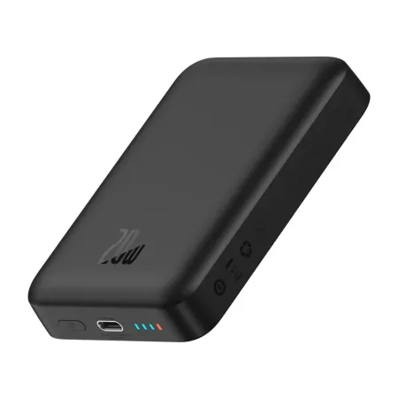 УМБ Baseus Magnetic Mini Wireless Fast Charge 2in1 10000mAh 20W 2.4A QC3.0+PD3.0 з Бездротовою зарядкою Qi 15W Чорний