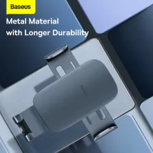 Автотримач для телефона Baseus Metal Age2 Gravity Gravity Air Outlet Version у повітропровід Сірий