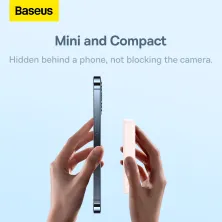 УМБ Baseus Magnetic Mini Wireless Fast Charge 2in1 10000mAh 20W 2.4A QC3.0+PD3.0 з Бездротовою зарядкою Qi 15W Рожевий