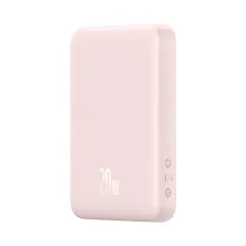 УМБ Baseus Magnetic Mini Wireless Fast Charge 2in1 10000mAh 20W 2.4A QC3.0+PD3.0 з Бездротовою зарядкою Qi 15W Рожевий