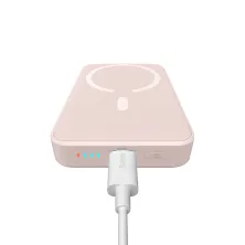 УМБ Baseus Magnetic Mini Wireless Fast Charge 2in1 10000mAh 20W 2.4A QC3.0+PD3.0 з Бездротовою зарядкою Qi 15W Рожевий