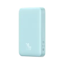 УМБ Baseus Magnetic Mini Wireless Fast Charge 2in1 10000mAh 20W 2.4A QC3.0+PD3.0 з Бездротовою зарядкою Qi 15W Блакитний