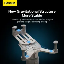 Автотримач для телефона Baseus Stable Gravitational Car Mount Air Outlet Version в повітропровід (SUWX020002) Білий
