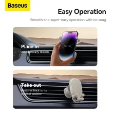 Автотримач для телефона Baseus Stable Gravitational Car Mount Air Outlet Version в повітропровід (SUWX020002) Білий