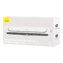 Вентилятор портативний Baseus Refreshing Monitor Clip-On & Stand-Up Desk Fan настільний і з кріпленням на монітор Білий