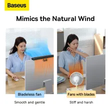 Вентилятор портативний Baseus Refreshing Monitor Clip-On & Stand-Up Desk Fan настільний і з кріпленням на монітор Чорний